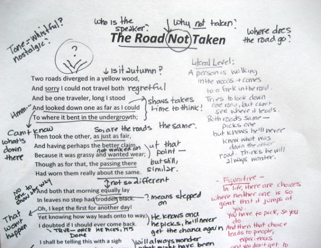 The Road Not Taken-Annotation